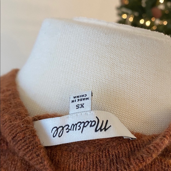 Madewell Open Front Rust/Brown Cardigan - Picture 6 of 7